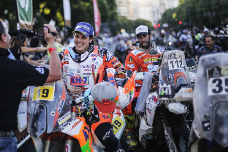 SANZ LAIA (esp) KTM KTM RACING TEAM ambiance portrait DAKAR RALLY 2017 - PODIUM FINAL - 14/01/2017 ASO/ @WORLD / A Vialatte.