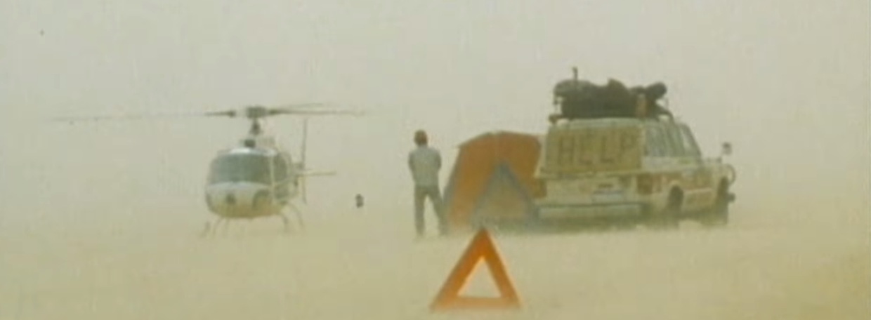 Tormenta del desierto durante el Dakar 1986 en África