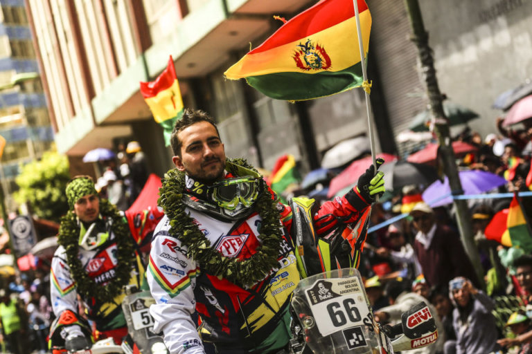66 NOSIGLIA JAGER WALTER (bol) HONDA MECTEAM NOSIGLIA during the Dakar 2017 Paraguay Bolivia Argentina, Etape 6 - Stage 6, Oruro - La Paz on January 7, 2017 in Bolivia - Photo Aurelien Vialatte / @World / ASO
