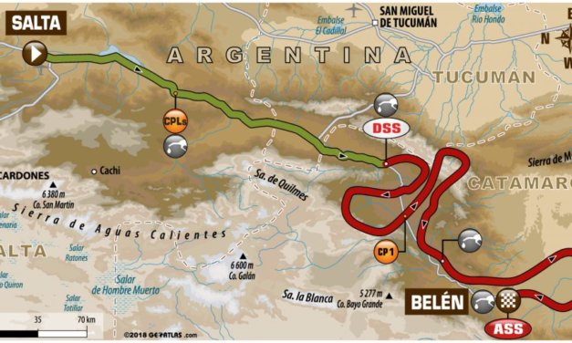Recorrido de la etapa 10 del Dakar 2018: Salta – Belén