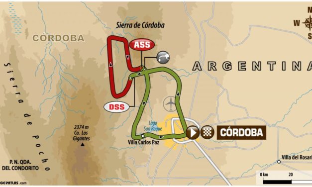 El recorrido del día de la etapa 14 del Dakar 2018: Córdoba – Córdoba