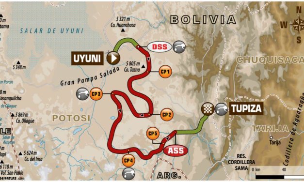 El recorrido de la Etapa 8 del Rally Dakar 2018, Uyuni-Tupiza