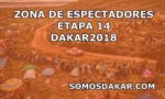Las zonas de espectadores de la Etapa 14 del Dakar 2018