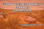 Las zonas de espectadores de la etapa 13 del Dakar 2018