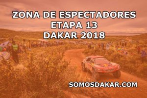 Las zonas de espectadores de la etapa 13 del Dakar 2018
