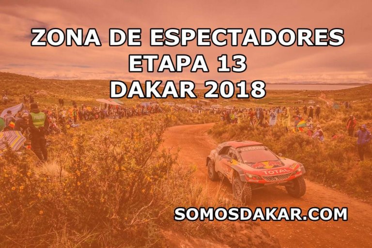 Las zonas de espectadores de la etapa 13 del Dakar 2018