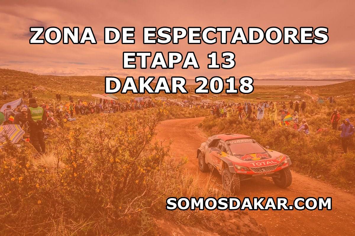 Las zonas de espectadores de la etapa 13 del Dakar 2018