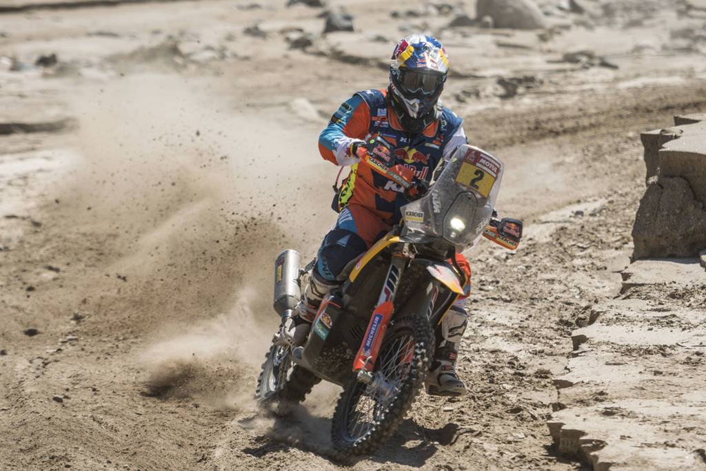 Matthias Walkner toma el liderazgo del Dakar 2018 en una dramática etapa. Foto Red Bull Media House