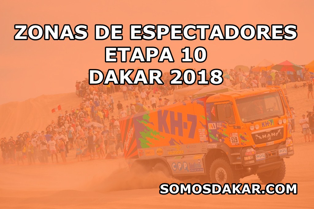 Zonas de espectadores de la Etapa 10 Dakar 2018