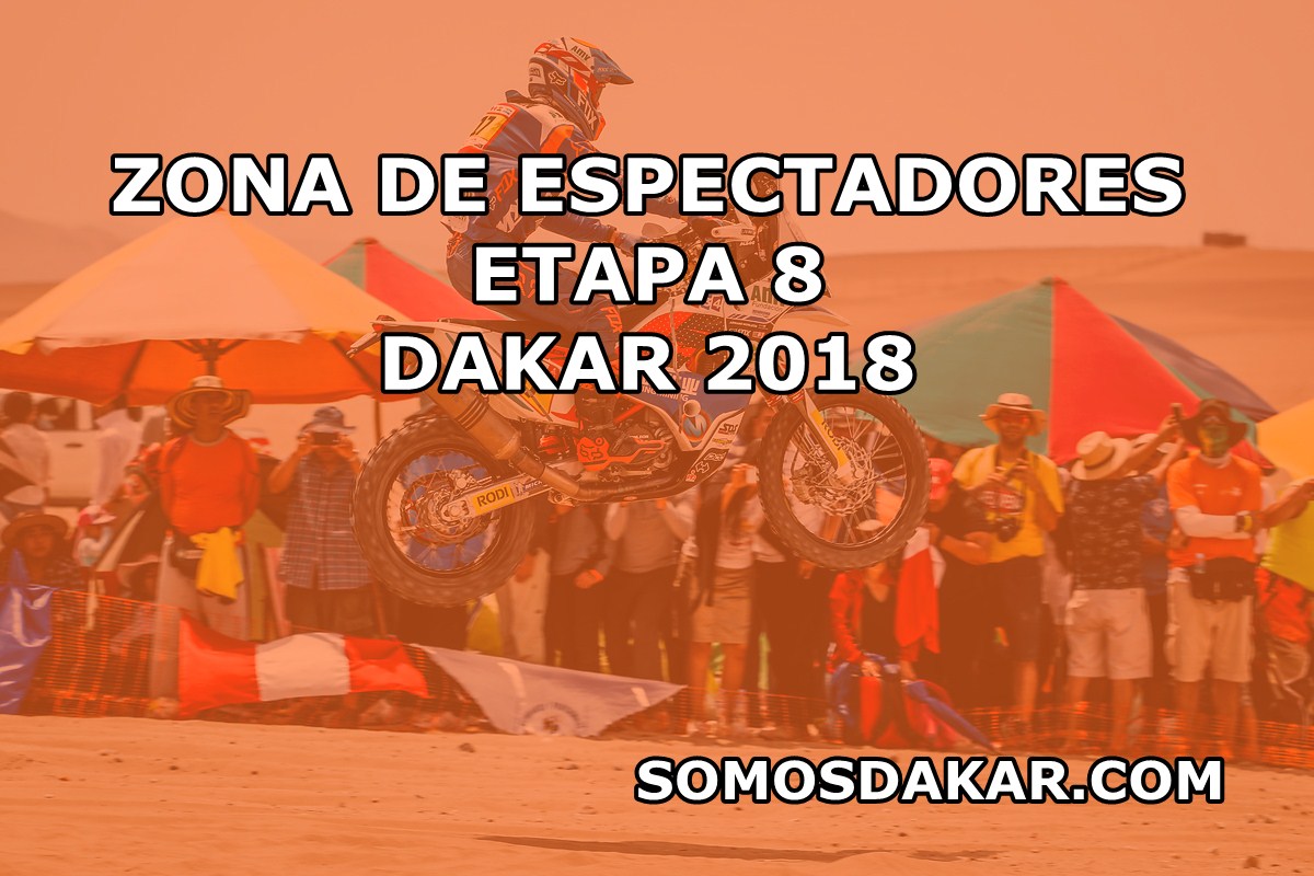 Zonas de espectadores de la Etapa 8 del Dakar 2018 Uyuni-Tupiza