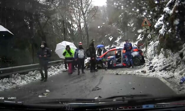 Videos: la nieve causó múltiples accidentes en el Rally de Monza