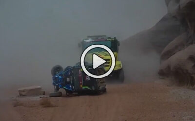 La maniobra de Jaroslav Valtr que evitó un grave accidente con el Pato Silva en el Dakar 2021