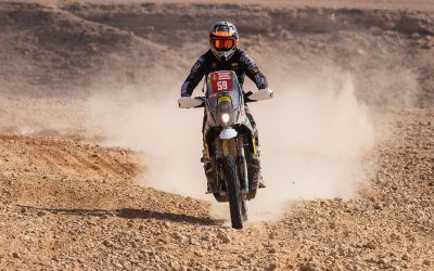 Giordano Pacheco consigue llegar al día de descanso del Dakar 2022
