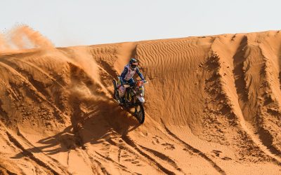 Giordano Pacheco luchó con el desierto en la etapa más complicada del Dakar 2022
