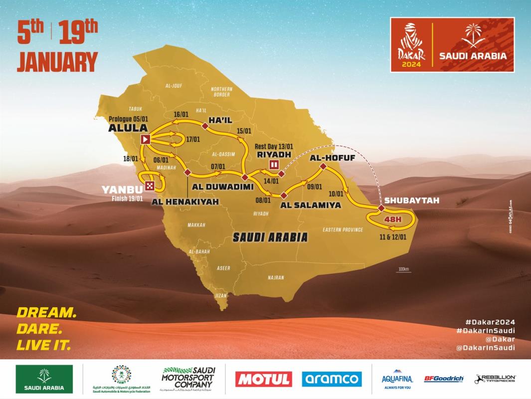 El recorrido completo del Rally Dakar 2020