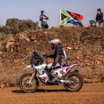 Gustavo Milutín cerca de culminar el Safari Rally en Sudáfrica