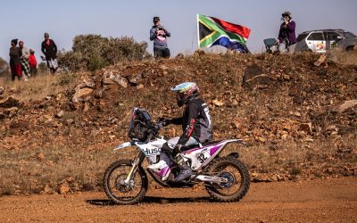 Gustavo Milutín cerca de culminar el Safari Rally en Sudáfrica